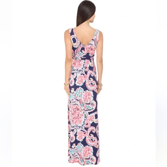 Lilly Pulitzer Sloane Maxi Dress in Paisley Halibut Print - Picture 3 of 10